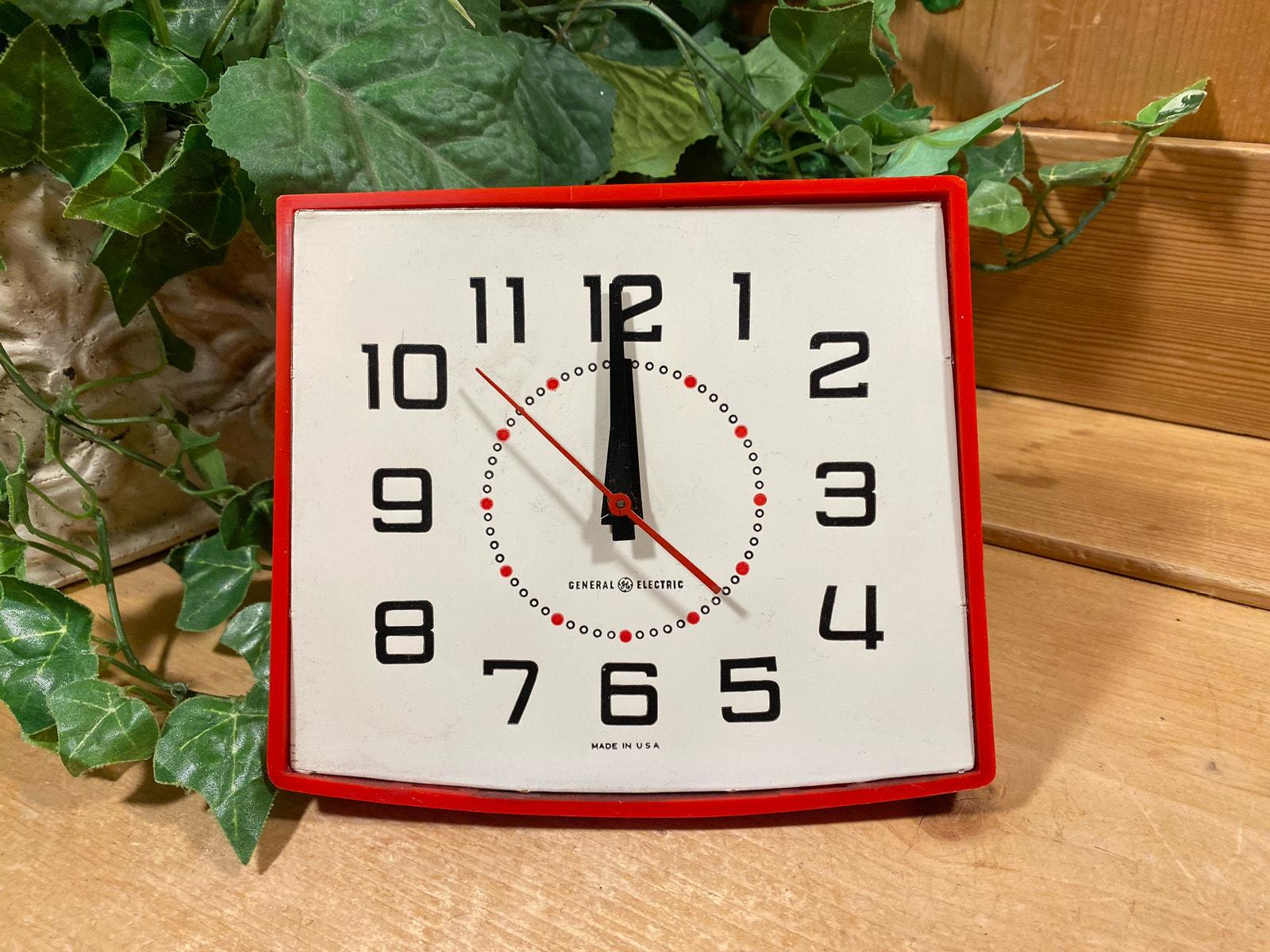 Ge Red Clock - Etsy