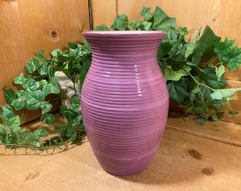 Vintage Purple Ceramic Flower Vase | Teleflora | Spring Floral Vase | Shabby Chic Table Decor | Cottagecore Kitchen Decor | Purple Vase