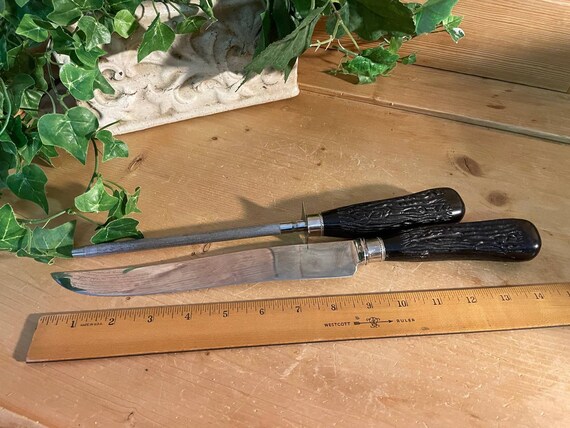 Vintage Knife Set | Latham & Owen Knife and Sharpener - Set of 2