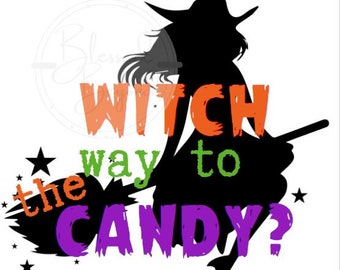 Witch PNG,  DIGITAL download, png, sublimation, waterslides, digital designs, Halloween t shirt design, witch way to the candy