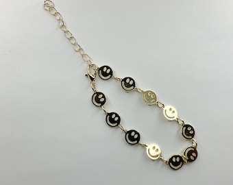 Smiley Face Chain Bracelet [SHIPS FROM USA]