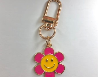Enamel Flower Keychains [SHIPS FROM USA]