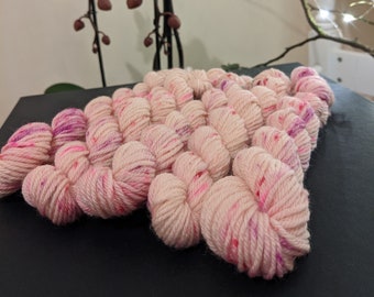 Raspberry Crush – Hand dyed yarn | Mini Skein | DK | Sock | Aran | Merino | Silk | Alpaca