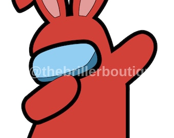 Bunny Kinda Sus Among Us Easter SVG Digital File, Easter SVG