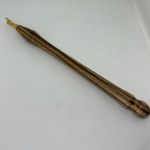 Zebrawood yad with gold tip (Left Hand featured)