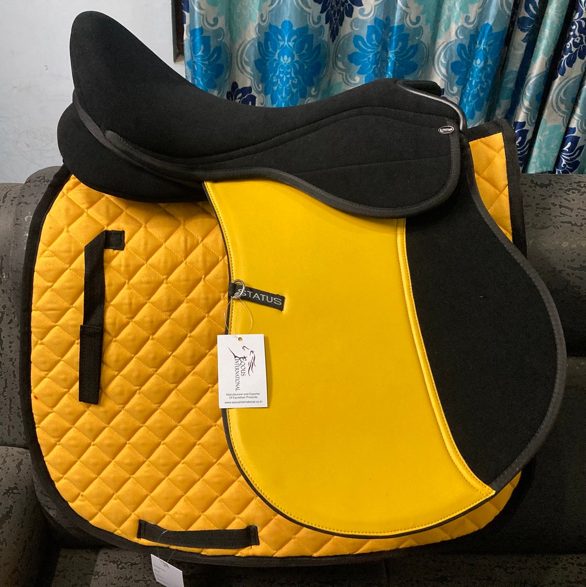 Jumping Saddle and saddle pad set yellow color Etsy