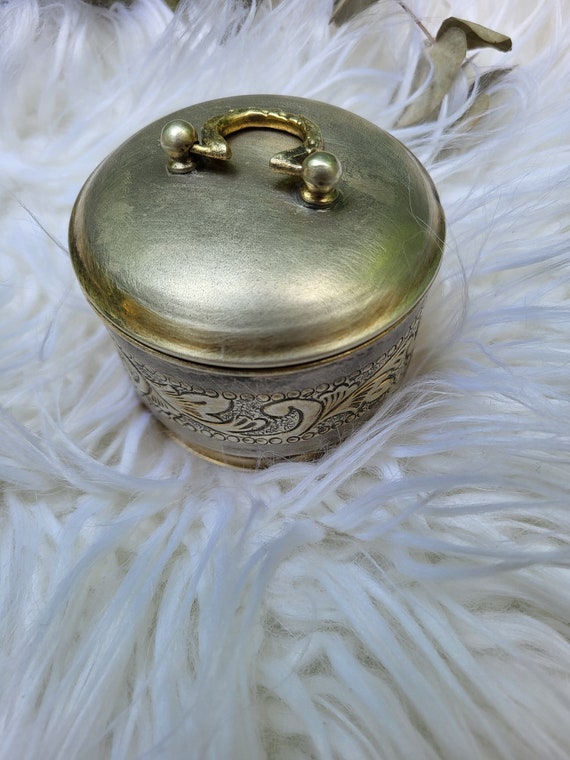 Vintage Silver Trinket Box | Jewelry Box with Orat