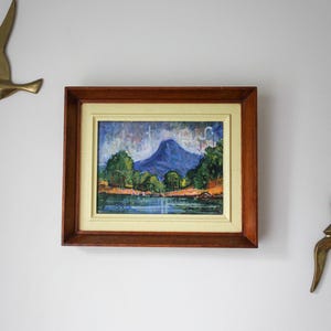 Vintage Small Framed Landscape Original Oil Painting By John Cook