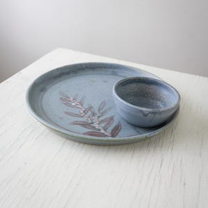 Vintage Studio Pottery Chip And Dip Plate
