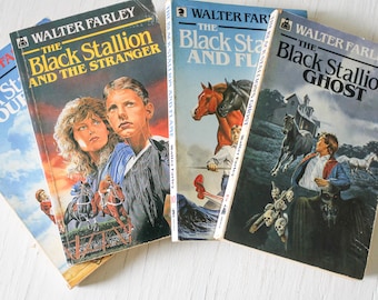 Set Of Four Vintage Paperback Novels | The Black Stallion By Walter Farley