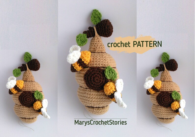 Bees Beehive Crochet Pattern Amigurumi Bee Nursery Decor Etsy