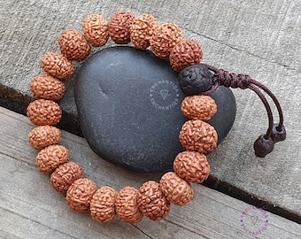 7 mukhi Rudraksha Armband, 7 mukhi Rudraksha, Samen Armband, Meditation Armband, Mala Perlen Armband, Shiva Rudraksh, Schutz Armband