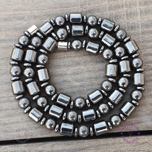 8mm Hematite Magnetic Therapy Necklace: Unisex Healing Mala