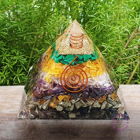 Orgone Generator Reiki Energy Charged Rose Quartz Orgone Pyramid - Chakra Healing, Energy Generator Handmade Crystal Pyramid United Kingdom - Foto 2