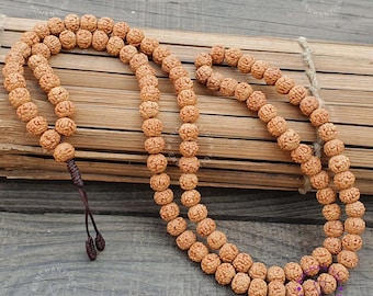 6 Mukhi Rudraksha Mala: Lab Certified Japa Prayer Beads Necklace