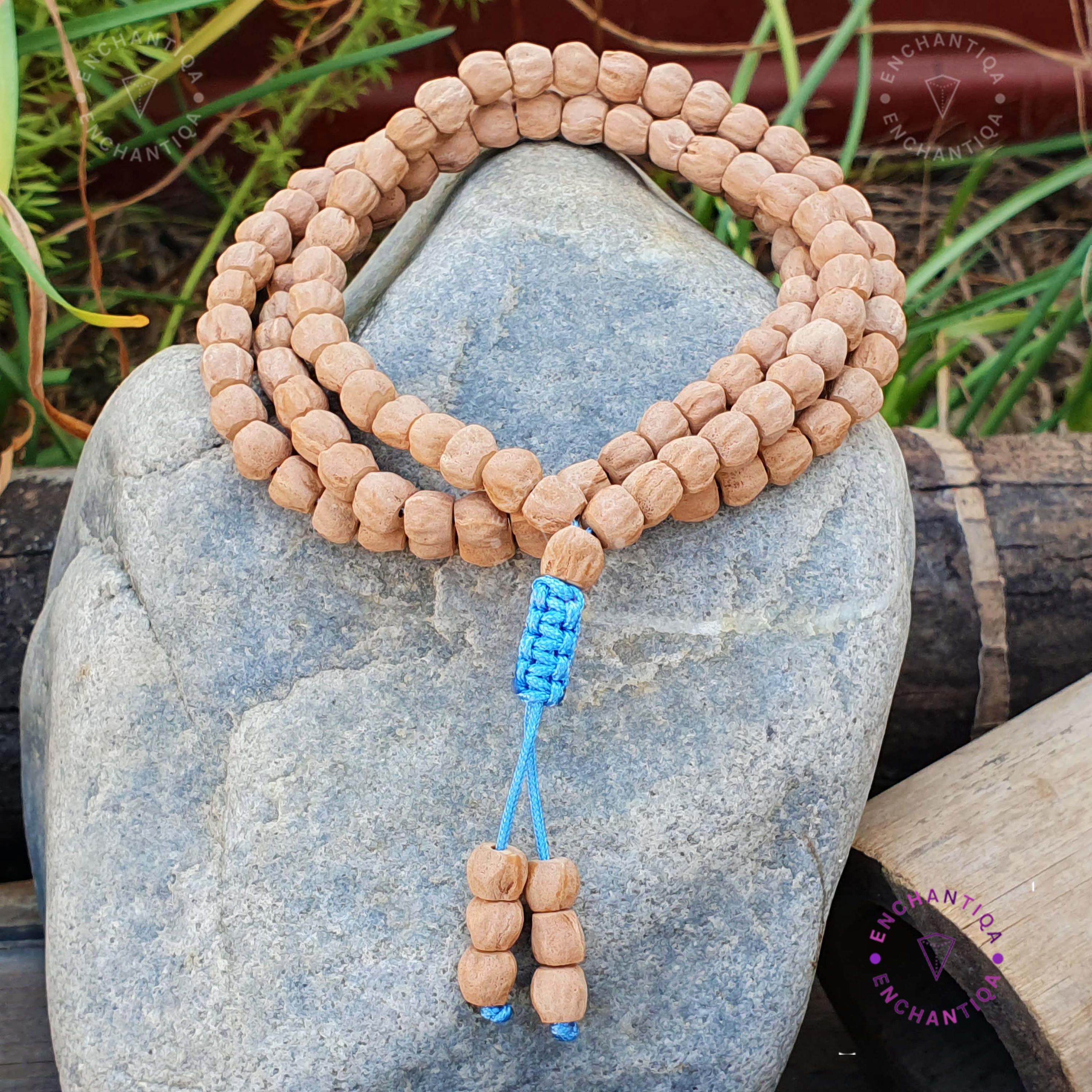 チベットヒノキ菩提樹の種子数珠：108玉の仏教ネックレス - Etsy 日本