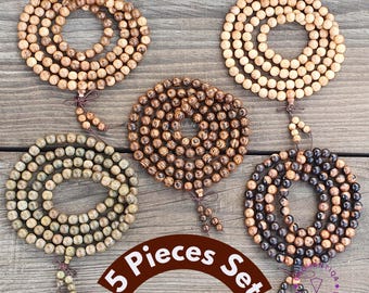 チベットの彫刻された木製の数珠 | 仏教の数珠 - Etsy 日本