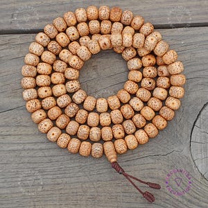 Antique Tibetan Lotus Beads Mala Necklace, Prayer Mala, 108 Mala Bead ,Nepali Lotus Seed Handmade Necklace, Buddhist Japa Mala Prayer Beads