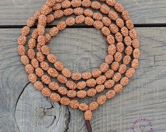 4 Mukhi Rudraksha Mala: Lab Certified Japa Prayer Beads Necklace
