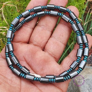Magnetic Hematite Necklace: Unisex Healing Energy, Stress Relief