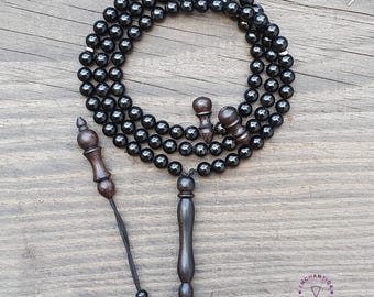 Black Onyx Islamic Prayer Beads: Handcrafted Ebony Tasbih UK