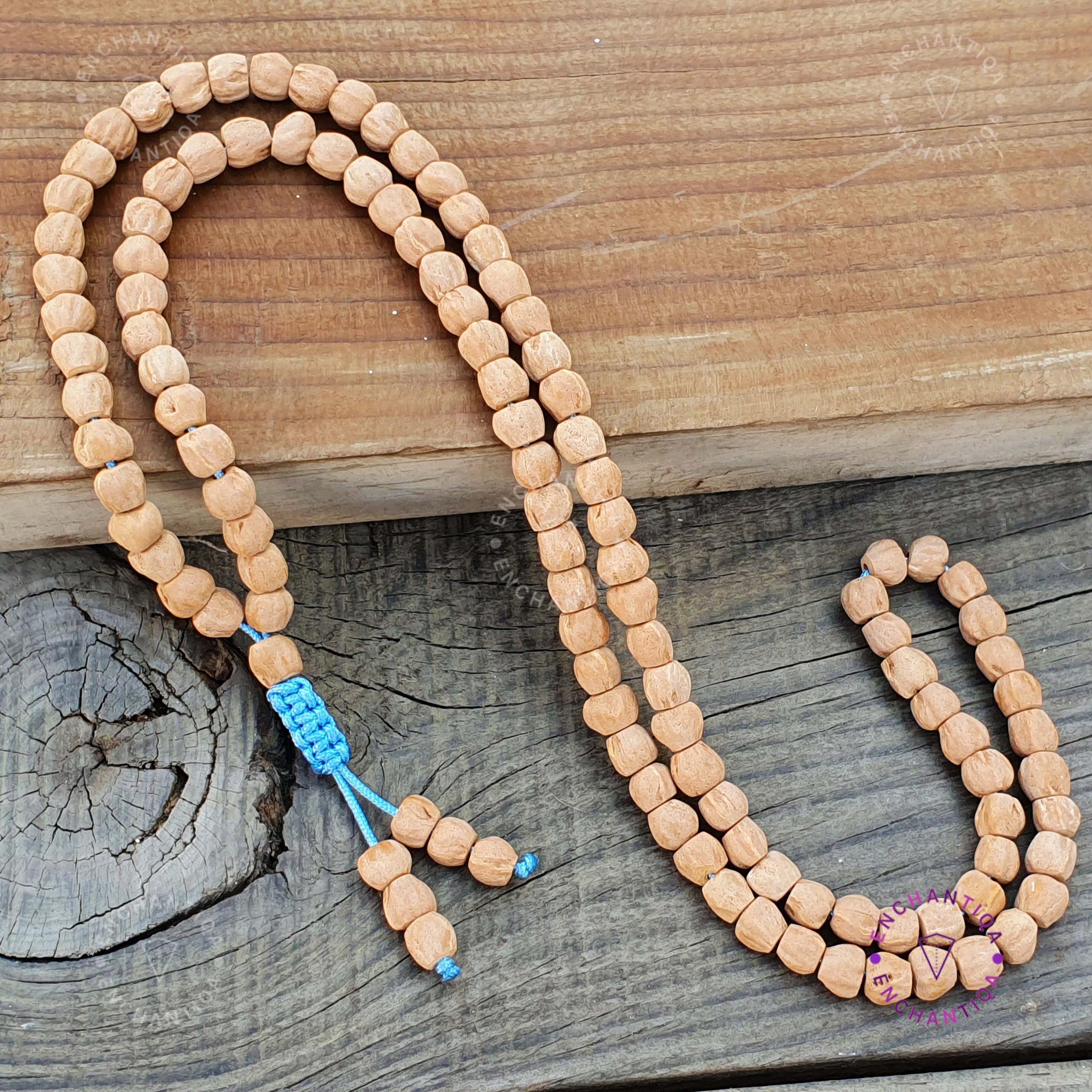 チベットヒノキ菩提樹の種子数珠：108玉の仏教ネックレス - Etsy 日本