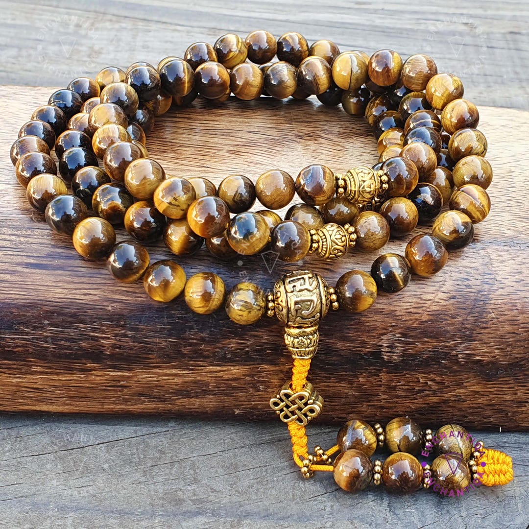 Tigerauge Kette Halskette Kugelkette Perlenkette Collier 50 Cm