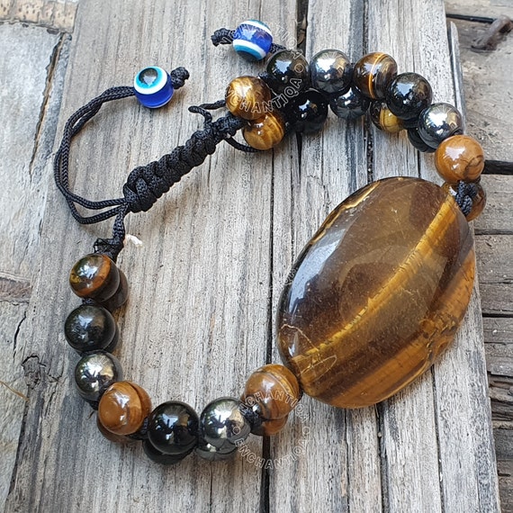 Bracelet Triple Protection - Oeil Multiple - Tigre, Taureau, Faucon