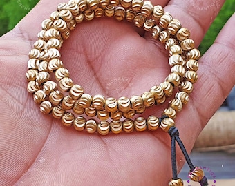 Handmade Tibetan Copper 108 Beads Bracelet, Tibetan Copper Beaded Bracelet, Copper Beads Bracelet, Luck Wealth Healing Inspiration Bracelet