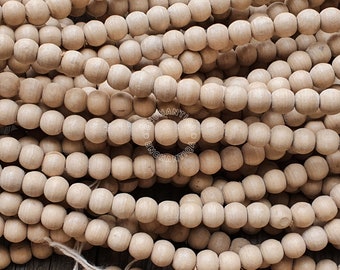 Tulsi (Tulasi) Natural Round Premium Wood Beads 9.0-9.5 mm, Loose Tulsi Mala Beads, Wood Beads mala