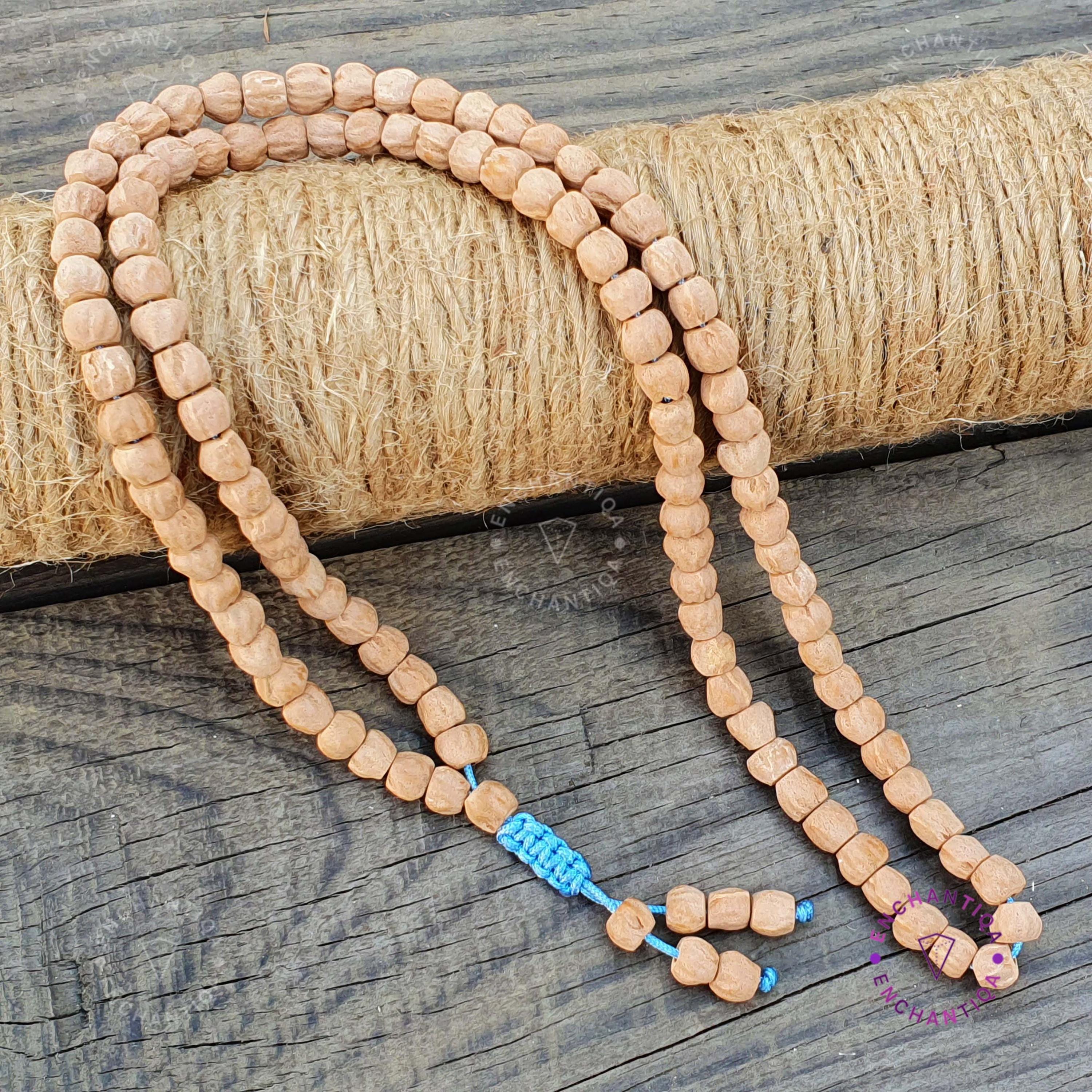チベットヒノキ菩提樹の種子数珠：108玉の仏教ネックレス - Etsy 日本