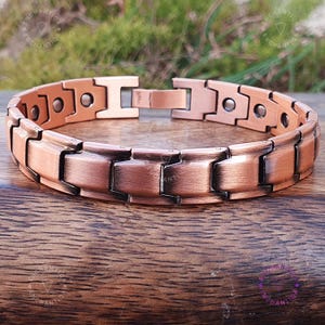 Magnetic Bracelet Pure Copper Wristband Chain Link Magnet Therapy Relief Healing Energy Jewelry for Men Women