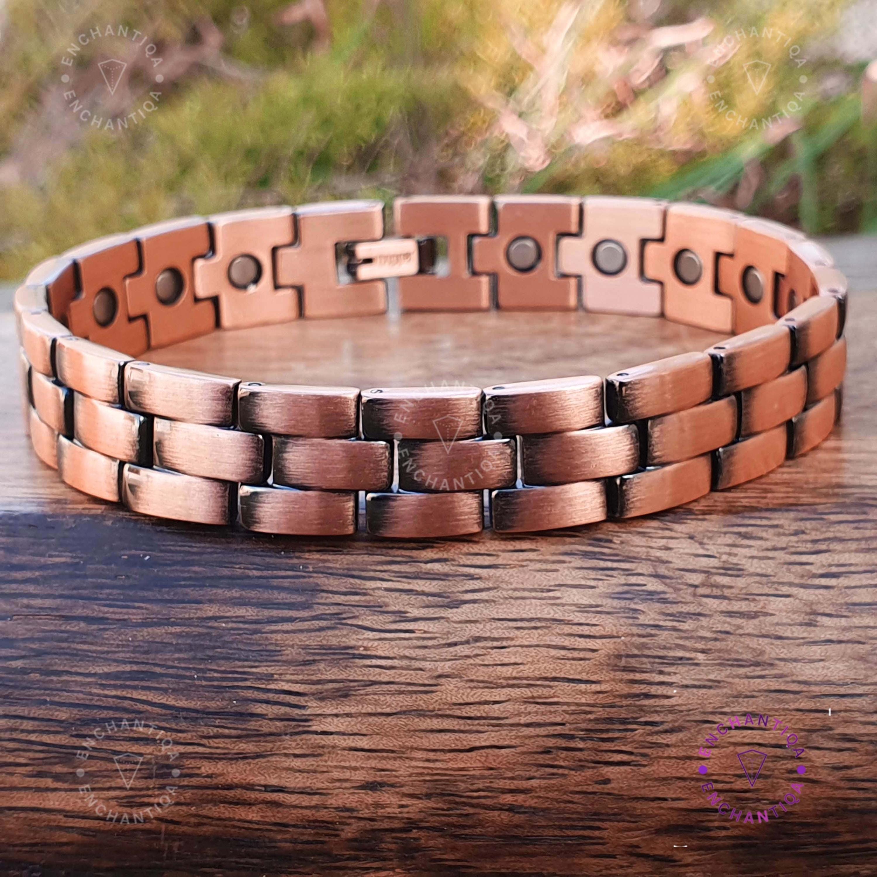 Magnetische armband van koper, met sabona-afwerking, voor dames en heren, verlicht artritispijn