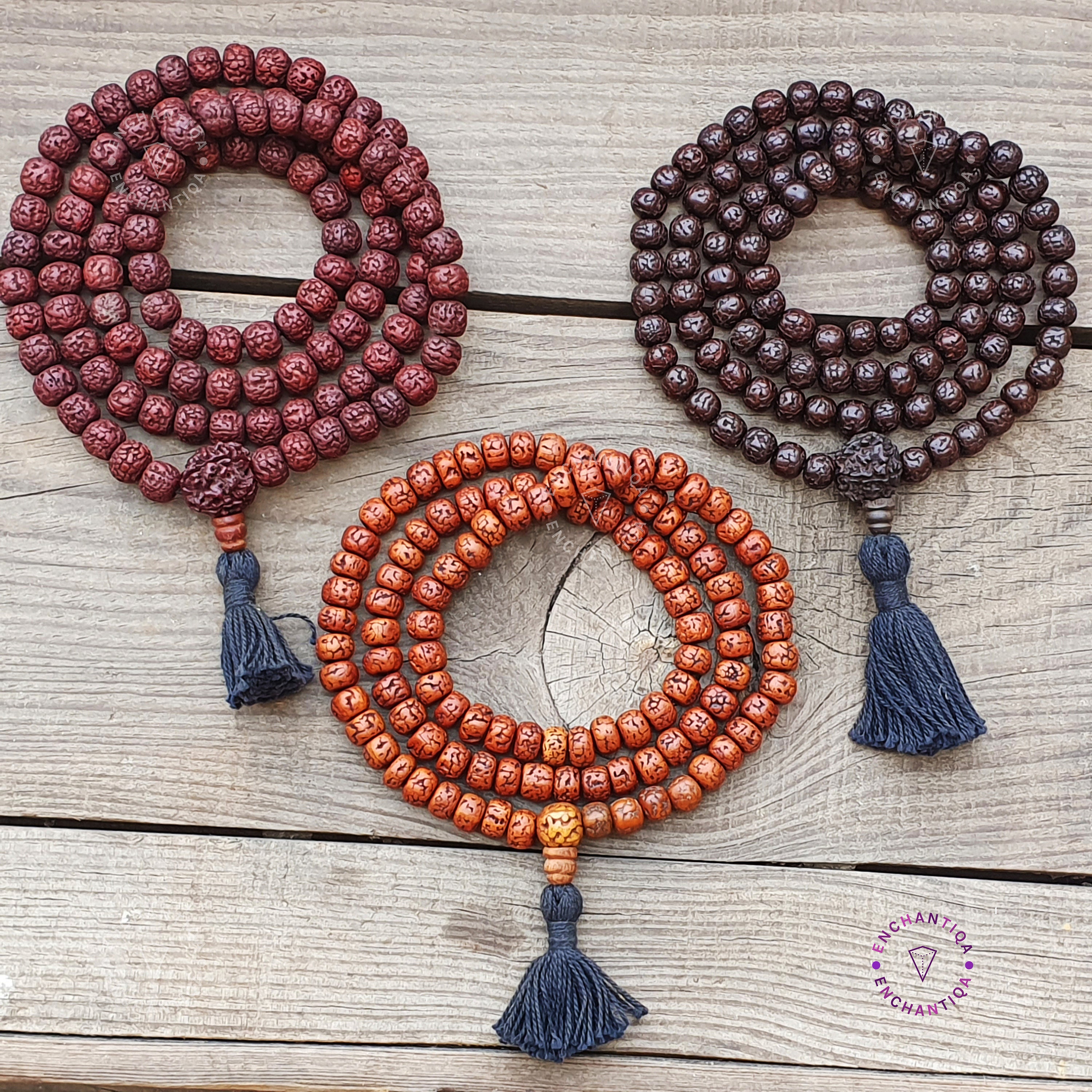 Old Rudraksha ルドラクシャ 5面 5ムキ 15個セット 金剛菩提樹 数珠