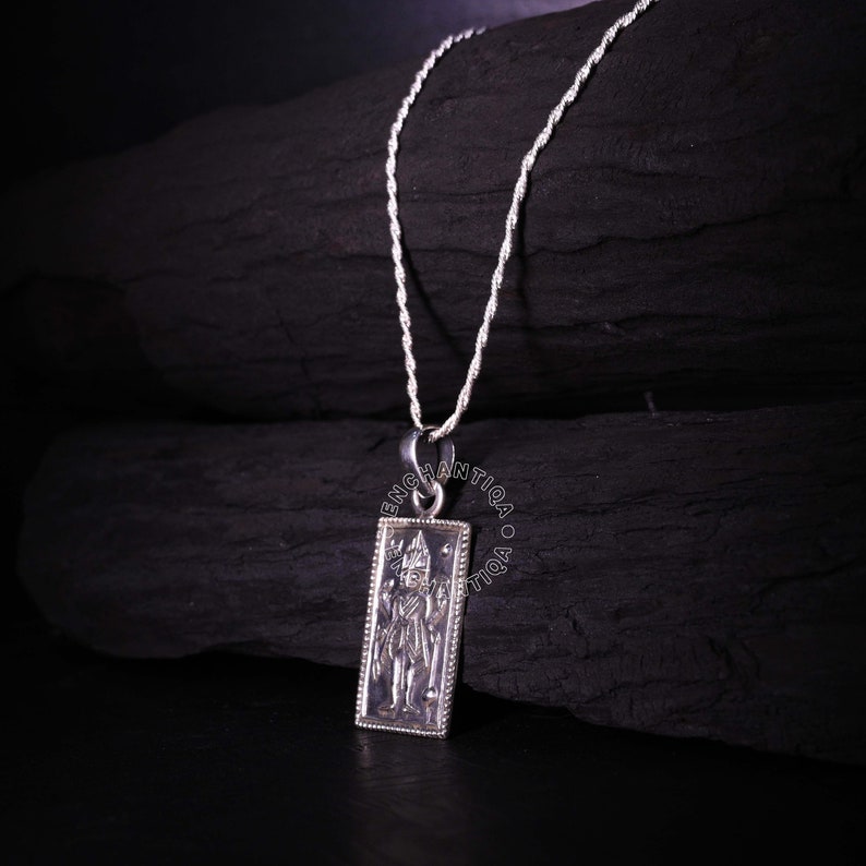 Lord Vishnu Pendant for Protection 925 Sterling Silver, God Pendant