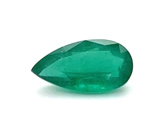 3.36 Carats Natural GIA Certified Pear cut emerald beryl Emerald Engagement Ring gemstone