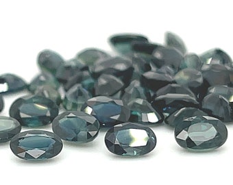 Australian sapphire Matching 6X4MM Oval Cut Parti Teal Natural Sapphire  Good Quality with Excellent Cut