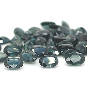 Australian sapphire Matching 6X4MM Oval Cut Parti Teal Natural Sapphire  Good Quality with Excellent Cut