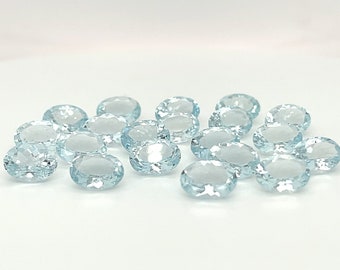 Oval brilliant cut Aquamarine 8X6MM Oval Cut Natural aquamarine Good Quality with Excellent Cut