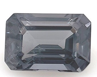 Top Quality Untreated AAAA quality 0.96 CT loose Emerald Cut Grey Spinel engagement ring gemstone
