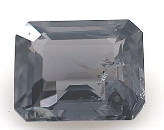 Top Quality Untreated AAAA quality 0.91 CT loose Emerald Cut Grey Spinel engagement ring gemstone