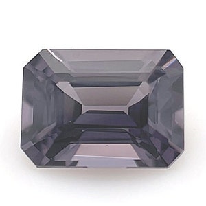 Qualité supérieure Non traitée AAAA qualité 0.95 CT lâche Emerald Cut Purple Spinel bague de fiançailles pierre précieuse