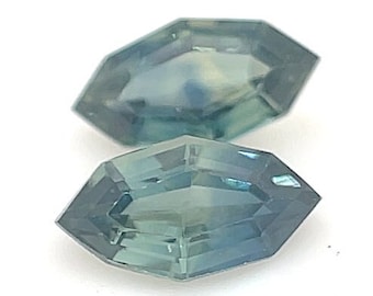 1.12 ct Modified Marquise Cut Teal-Parti Matching Pair Sapphire engagement ring gemstone