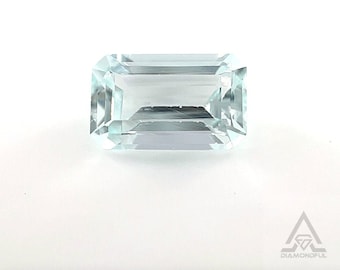 AAAA 2.09 losse rechthoek Emerald Cut Lichtblauw Aquamarijn verlovingsring edelsteen