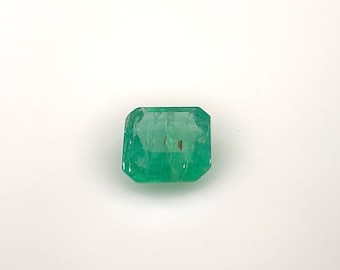 AA 0.56 CT lâche Rectangle Emerald Cut Green Emerald bague de fiançailles gemstone