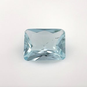 AAAA quality Medium Blue 1.20 loose Radiant Cut Blue aquamarine engagement ring gemstone