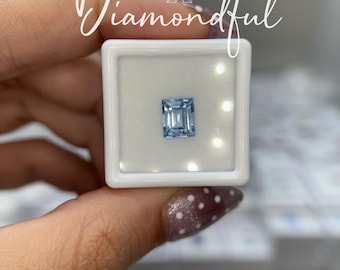 Natural Aquamarine 1.80 CT Baguette Cut Loose Gemstone, Blue Aquamarine, Natural Brazilian Aquamarine for Fine Jewelry