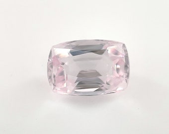 AAAA 1.55 ct loose Cushion cut Pink Untreated Morganite engagement ring gemstone