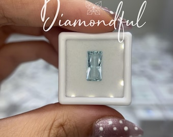 Natural Aquamarine 2.60 CT Radiant Cut Loose Gemstone, Blue Aquamarine, Untreated Madagascar Aquamarine for Fine Jewelry