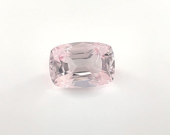 AAAA 1.47 ct loose Cushion cut Pink Untreated Morganite engagement ring gemstone